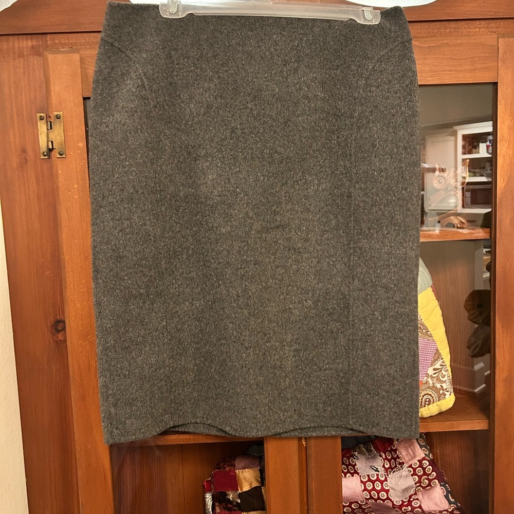 Gray Wool Skirt